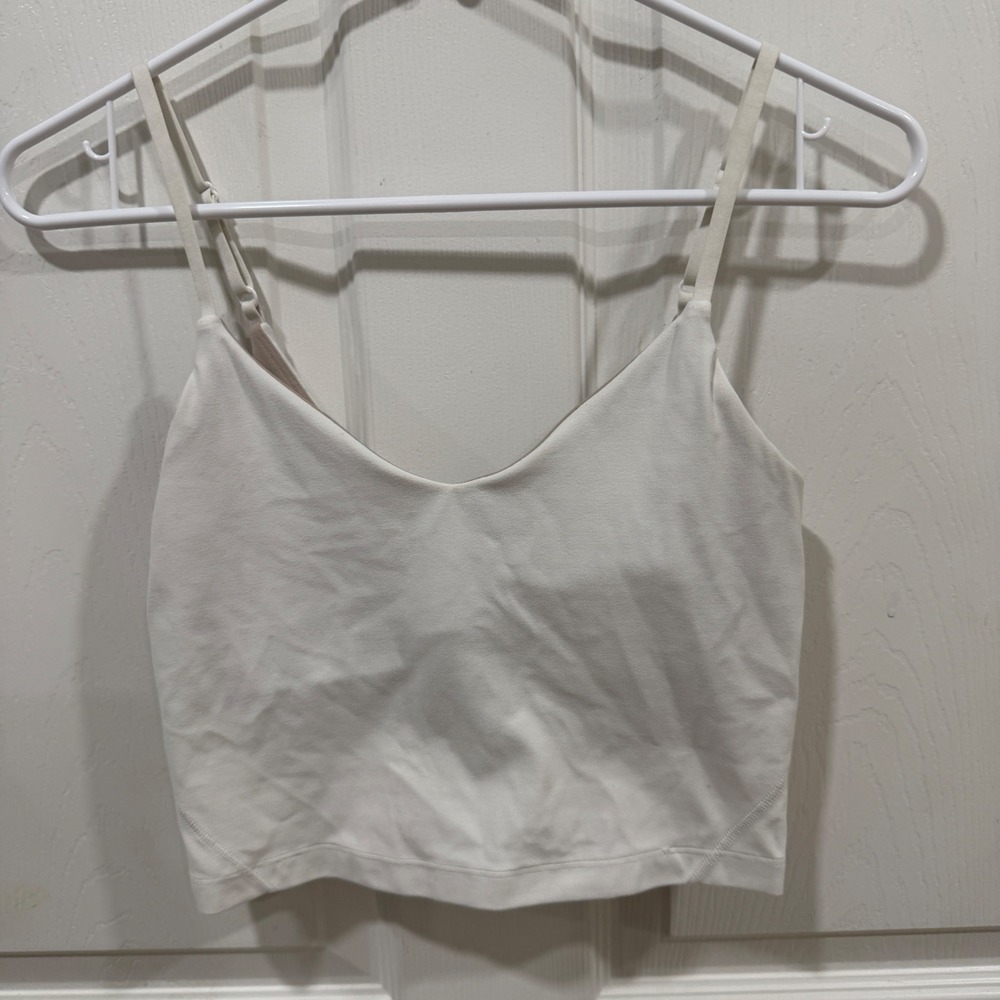 Lululemon Align Tank Top White Size 4 Nulu Built-in Bra LW1EZJS